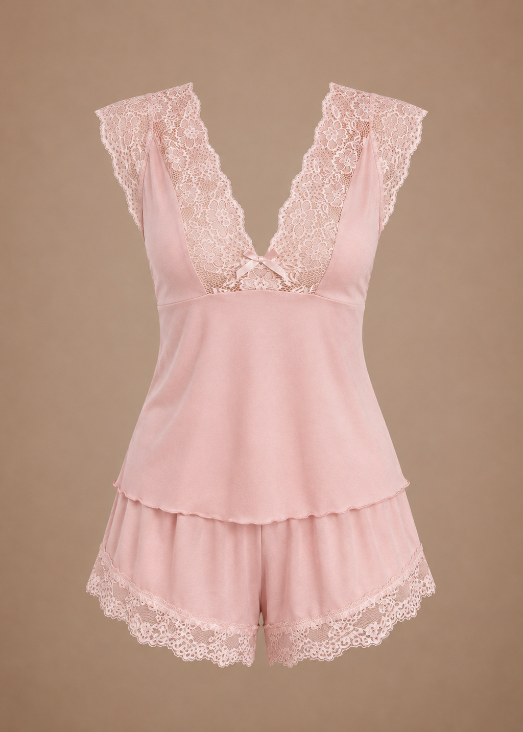 Rosalie Satin Cami Set & Robe Blush