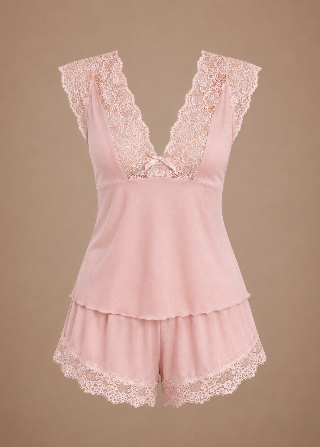 Rosalie Satin Cami Set & Robe Blush