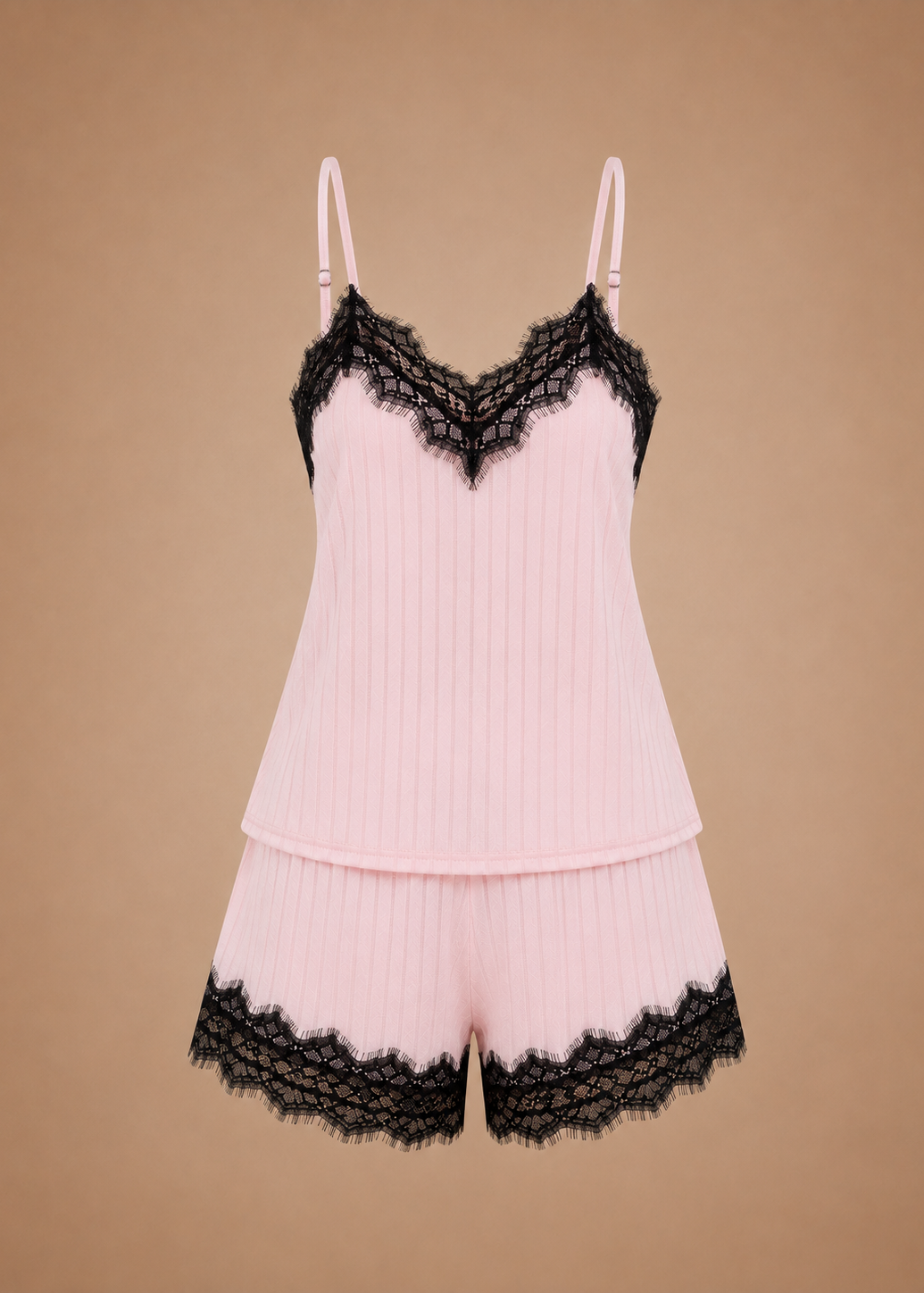 Margot Lace-Trim Cami Set