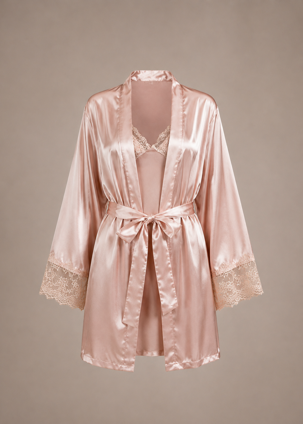 Celeste Satin Chemise & Robe Set
