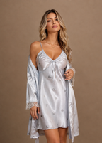 Genevieve Satin Chemise & Robe Set