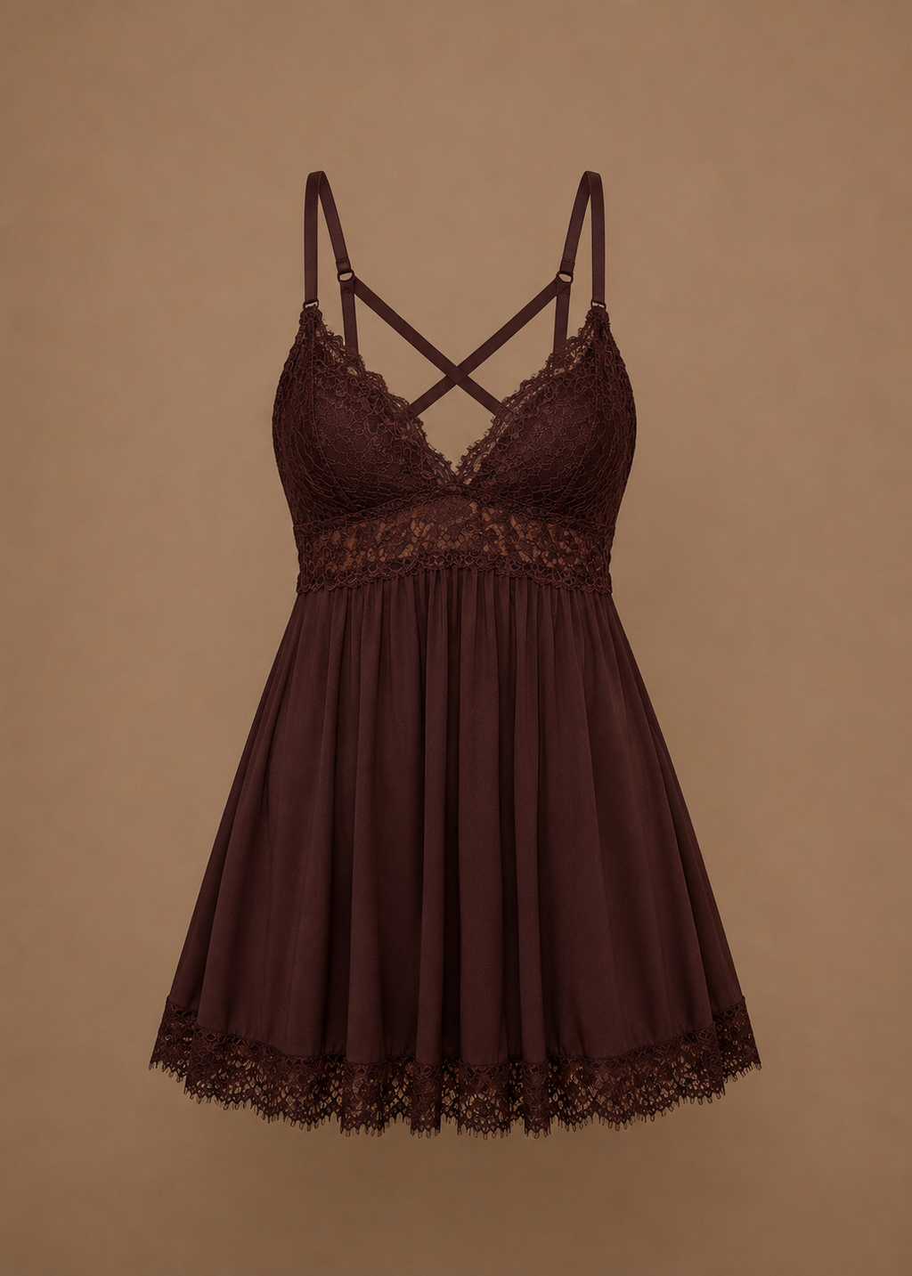 Vivienne Satin Chemise & Robe Set Burgundy