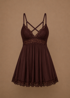 Vivienne Satin Chemise & Robe Set Burgundy