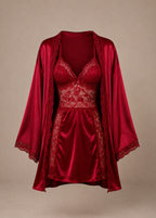 Camille Satin Chemise & Robe Set