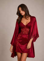 Camille Satin Chemise & Robe Set