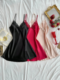 Océane Satin Slip Chemise Set