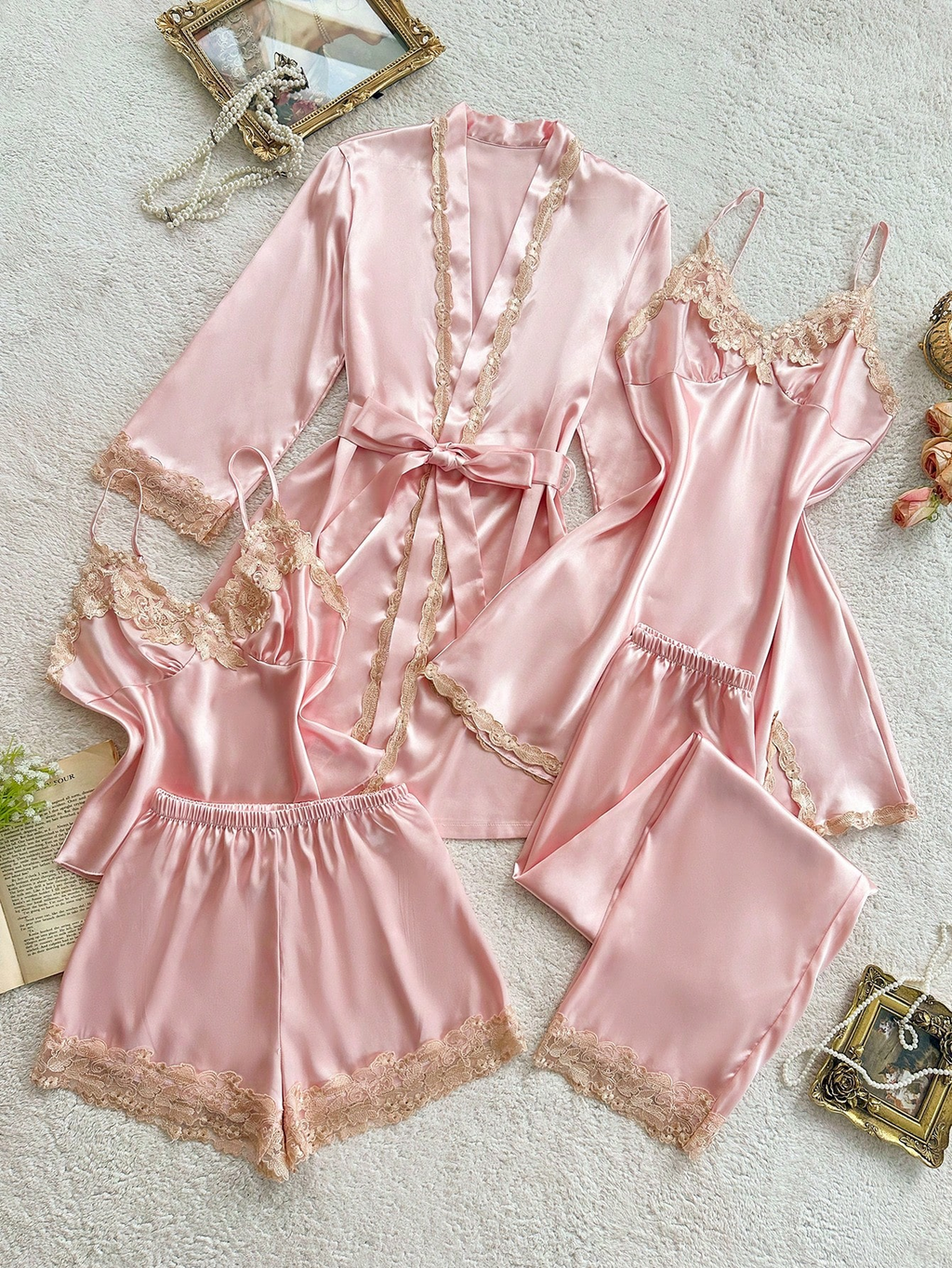 Eloïse Satin Chemise & Robe Set