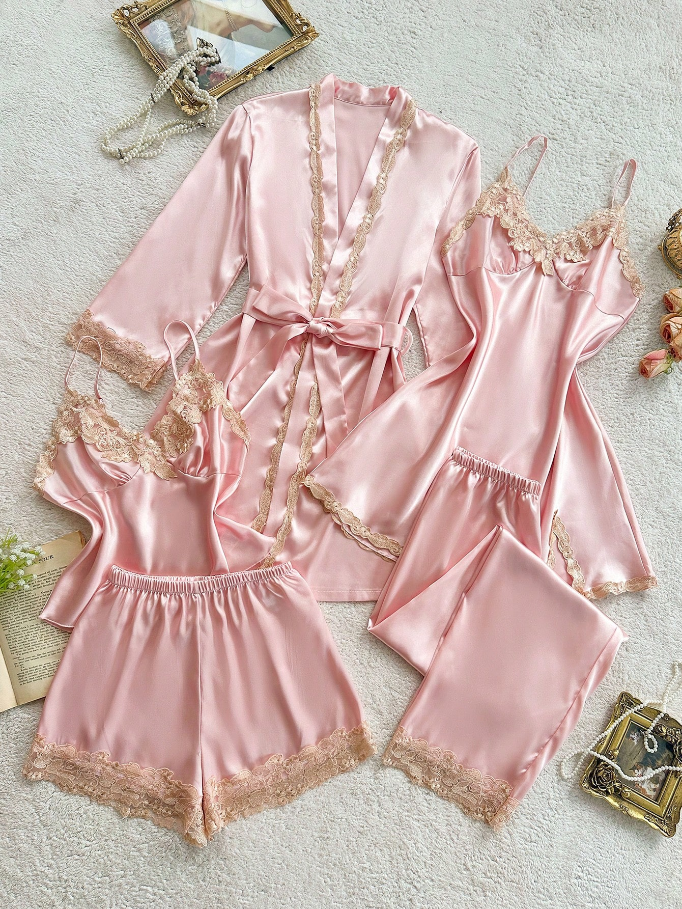 Eloïse Satin Chemise & Robe Set