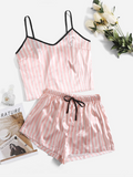 Pippa Striped Satin Cami Set