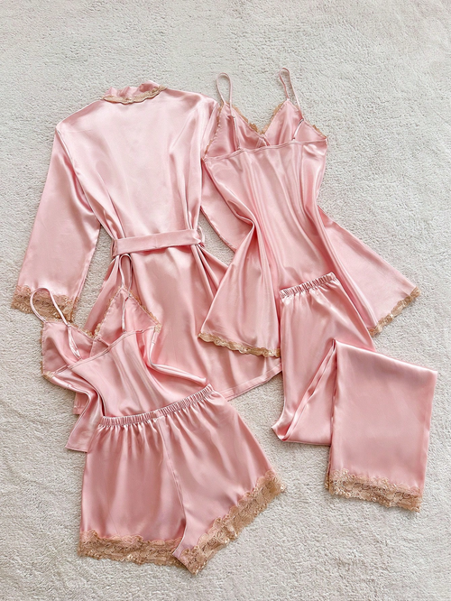 Eloïse Satin Chemise & Robe Set