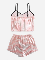 Pippa Striped Satin Cami Set