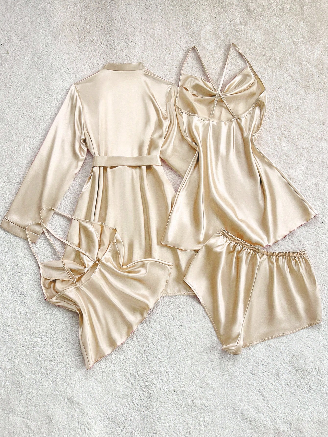 Honorine 4-Piece Satin Set