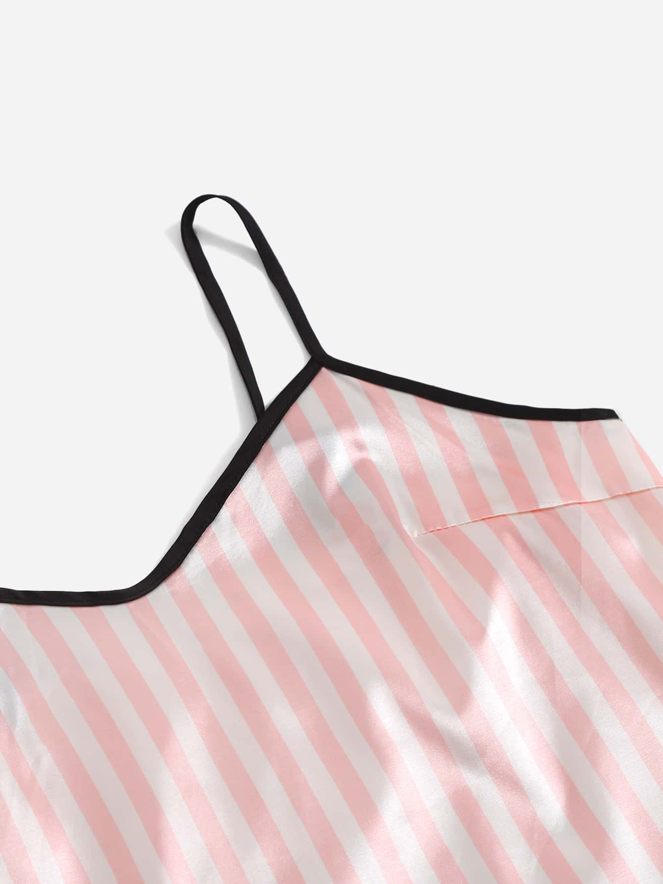 Pippa Striped Satin Cami Set