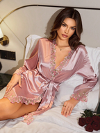 Sabine Satin Chemise & Robe Set