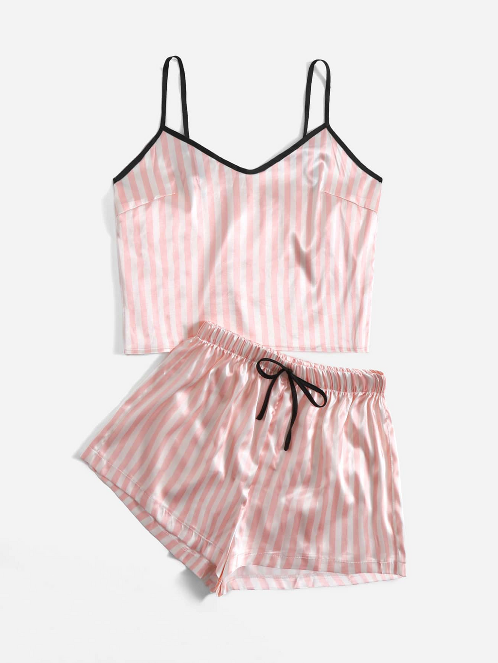 Pippa Striped Satin Cami Set
