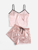 Pippa Striped Satin Cami Set