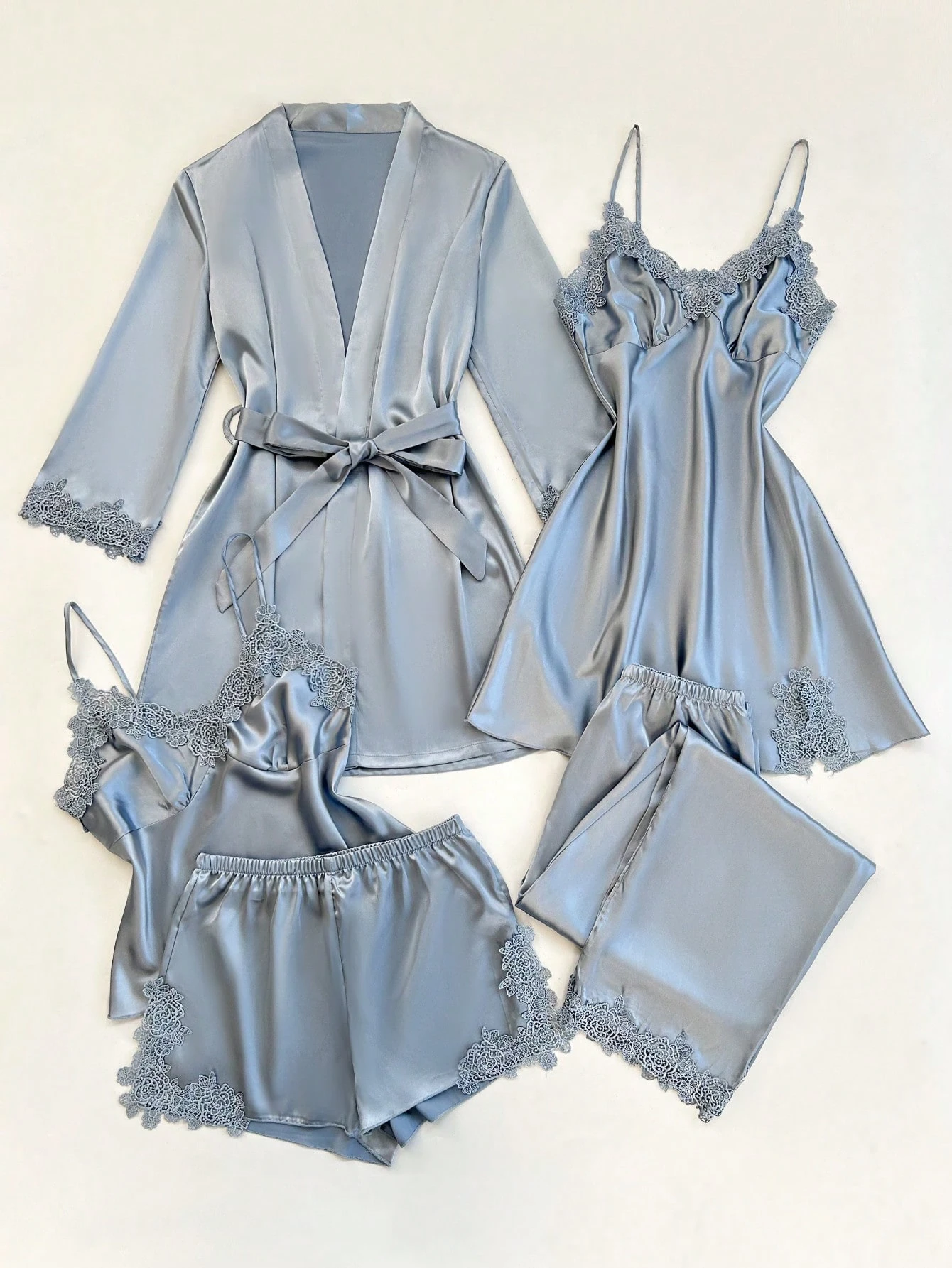 Aria 5-Piece Satin Set
