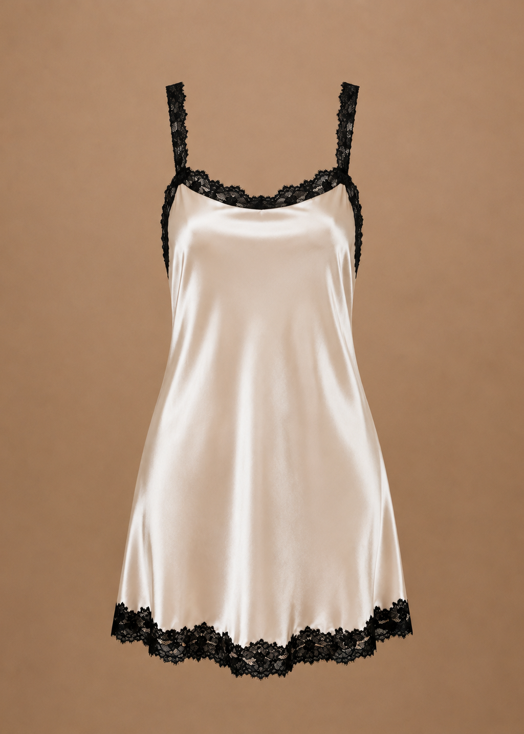 Lucienne Lace-Trim Chemise Silver