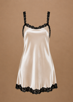 Lucienne Lace-Trim Chemise Silver