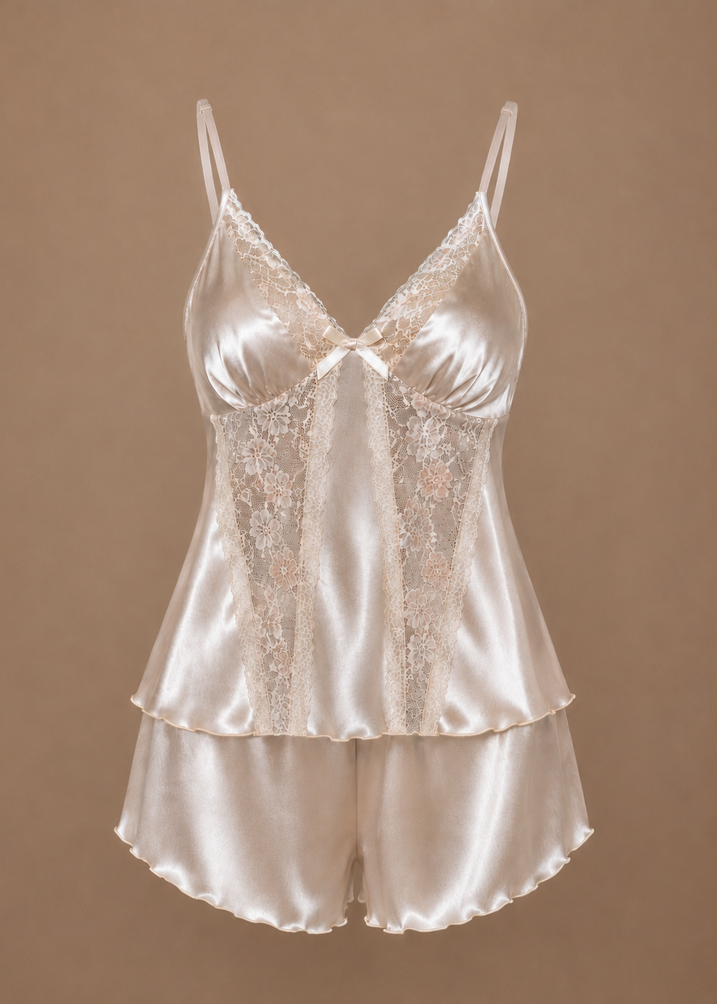 Estelle Satin Cami Set Champagne