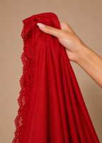 Scarlett Ruched Satin Chemise Red